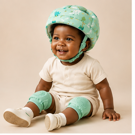Casque de Protection Bébé + Genouillères OFFERTES