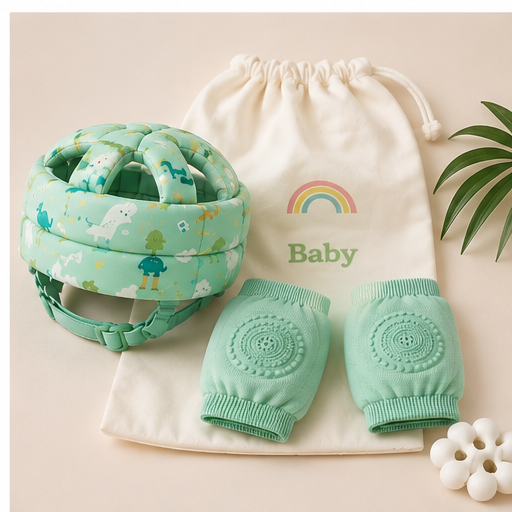 Casque de Protection Bébé + Genouillères OFFERTES